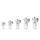 Original Bialetti 12-Espresso Cup Moka Express | Espresso Maker Machine with Extra Genuine Bialetti Replacement Filter and Three Gaskets Bundle (12-cup, 25 fl oz, 775 ml)
