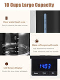 Coffee Maker,Best Drip Coffee Maker 2019 Programmable Coffeemaker 10-Cup Glass Carafe with Timer Filter Coffee Machine,LCD Display-Auto off-Leakproof Coffee Makers for Home