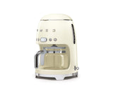 Smeg 1950's Retro Style 10 Cup Programmable Coffee Maker Machine (Cream)