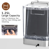 BOWUTTD Espresso Machine Coffee Maker, 1.25L Coffee Machine,Cappuccino, Latte, Moka and Espresso Maker with Milk Frothing Arm for Home and Office, 1050W, 15 Bar Pump, Silver/Stainless Steel