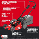 CRAFTSMAN V60 Cordless Lawn Mower, Self Propelled, 7.5-Ah (CMCMW270Z1)