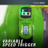 Greenworks 40V 185 MPH Variable Speed Cordless Blower Vacuum, 4.0 AH Battery Included 24322