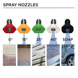 Westinghouse Gasoline Powered Pressure Washer, WPX3100H, Soap Tank and Five Nozzle Set