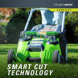 Greenworks 20-Inch 40V Twin Force Cordless Lawn Mower, 4.0 AH & 2.0 AH Batteries Included 25302 (Renewed)