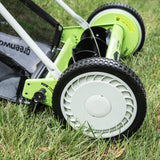 Greenworks 16-Inch Reel Lawn Mower with Grass Catcher 25052