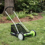 Greenworks 16-Inch Reel Lawn Mower with Grass Catcher 25052 (Renewed)
