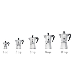 Original Bialetti 12-Espresso Cup Moka Express | Espresso Maker Machine with Extra Genuine Bialetti Replacement Filter and Three Gaskets Bundle (12-cup, 25 fl oz, 775 ml)