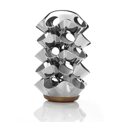 Nambè MT0649 Ridge Carousel Coffee Pod Storage, One Size, Silver/Brown