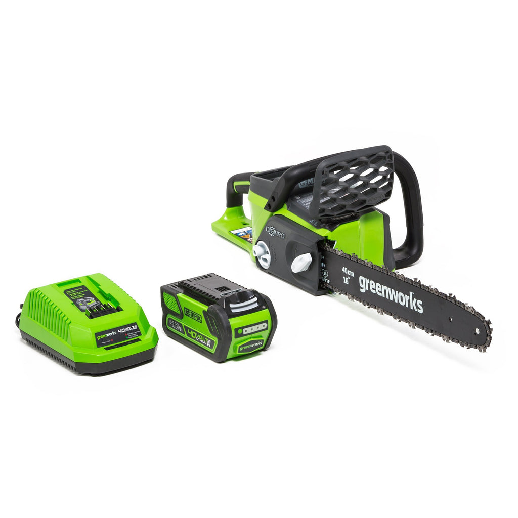 Greenworks 16-Inch 40V Cordless Chainsaw, 4.0 AH Battery Included 20312