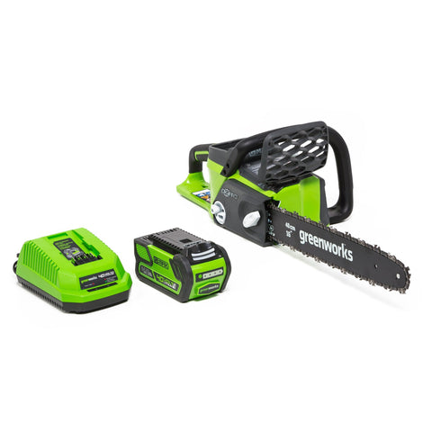 Greenworks 16-Inch 40V Cordless Chainsaw, 4.0 AH Battery Included 20312
