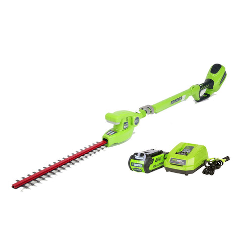 Greenworks 20-Inch 40V Cordless Pole Hedge Trimmer, 2.0 AH Battery Included 22272
