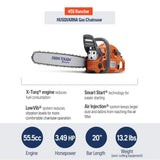 Husqvarna 20 Inch 455 Rancher Gas Chainsaw