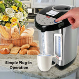 NutriChef Digital Electric Tea Kettle - Electric Kettle Water Boiler & Warmer w/Adjustable Temp Control - For Coffee & Tea 3.69 Quarts - Auto Shut Off & Child Safety