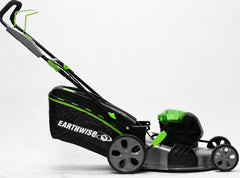 Earthwise 65821 58 Volt 3-in-1 Cordless Electric Push Lawn Mower 21-Inch (4Ah Battery and Charger Included)