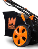 WEN 40439 40V Max Lithium Ion 19-Inch Cordless 3-in-1 Electric Lawn Mower with Two Batteries, 16-Gallon Bag and Charger