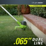 Greenworks 12-Inch 40V Cordless String Trimmer, 2.0 AH Battery Included 2101602