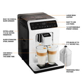 KRUPS EA89 Deluxe One-Touch Super Automatic Espresso and Cappuccino Machine, 15 Fully Customizable Drinks,Gray