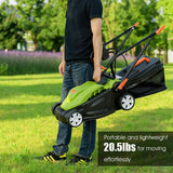 Abbeydh 14-Inch 10 Amp Lawn Mower with Folding Handle Electric Push