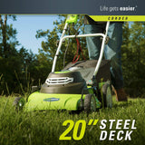 Greenworks 20-Inch 12 Amp Corded Lawn Mower 25022 (Renewed)