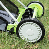 Greenworks 16-Inch Reel Lawn Mower with Grass Catcher 25052 (Renewed)