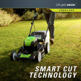 Greenworks PRO 21-Inch 80V Cordless Lawn Mower, Two 2.0AH Batteries Included GLM801601 (Renewed)