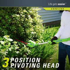 Greenworks 20-Inch 40V Cordless Pole Hedge Trimmer, 2.0 AH Battery Included 22272