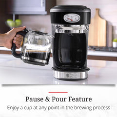 Russell Hobbs CM3100BKR Retro Style Coffeemaker, 8-Cup, Black